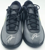 Giannis Antetokounmpo Autographed Black, Cool Grey & Stadium Green Nike Zoom Freak 6 Shoes Milwaukee Bucks Size 17 (With Box) Beckett BAS Witness #3W396369 & #3W396370