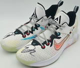 Giannis Antetokounmpo Autographed WHITE/CLEAR RAINBOW Nike IMORTALITY 3 Shoes Milwaukee Bucks Size 17 (No Box) Beckett BAS Witness #3W397277 & #3W397278