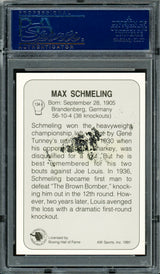 Max Schmeling Autographed 1991 AW Sports Card #134 (Smudged) PSA/DNA #83314057