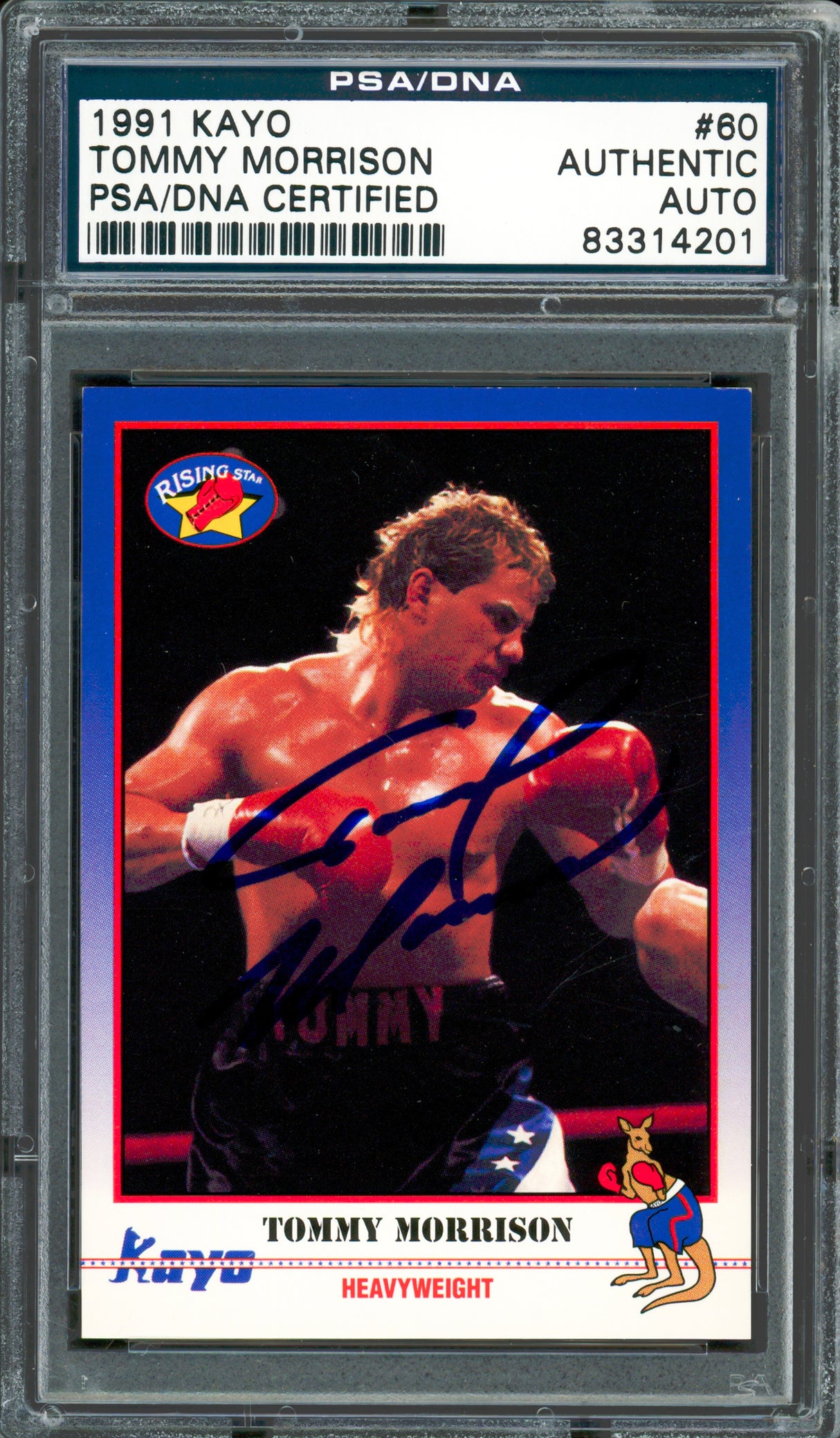 Tommy Morrison Autographed 1991 Kayo Rookie Card #60 PSA/DNA #83314201