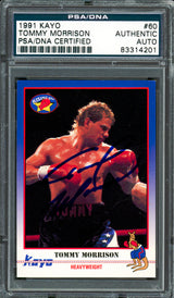 Tommy Morrison Autographed 1991 Kayo Rookie Card #60 PSA/DNA #83314201