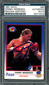 Tommy Morrison Autographed 1991 Kayo Rookie Card #60 PSA/DNA #83314202