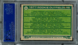 Rookie Outfielders Autographed 1977 Topps Rookie Card #492 (Signed By All 4) PSA/DNA #83319398