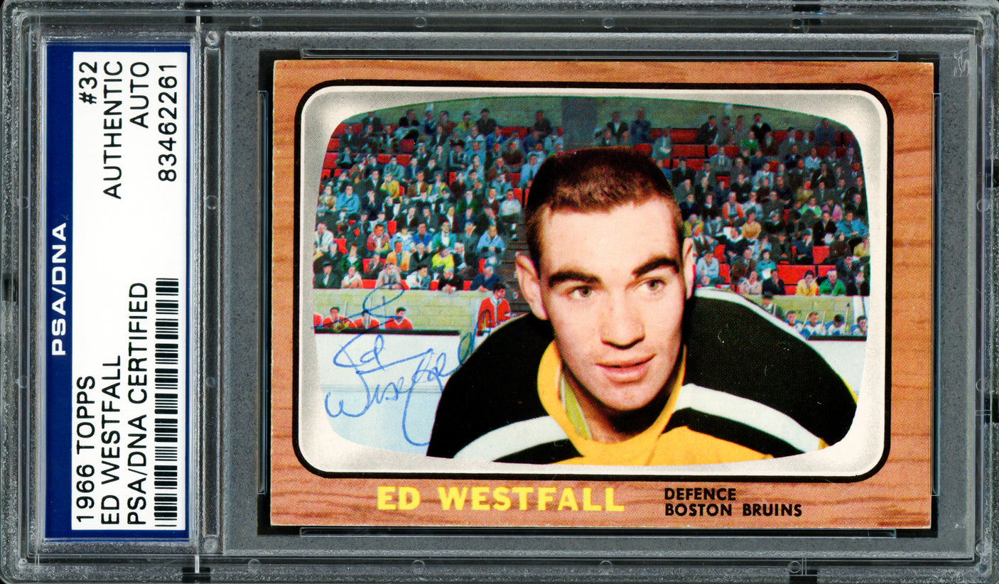 Ed Westfall Autographed 1966-67 Topps Card #32 Boston Bruins PSA/DNA #83462261