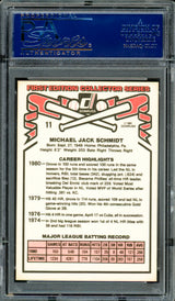 Mike Schmidt Autographed 1981 Donruss Card #11 Philadelphia Phillies PSA/DNA #83301013