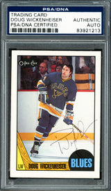 Doug Wickenheiser Autographed 1987-88 O-Pee-Chee Card #193 St. Louis Blues PSA/DNA #83921213