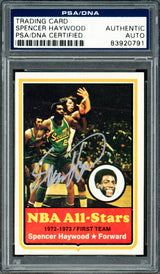 Spencer Haywood Autographed 1973-74 Topps Card #120 Seattle Supersonics PSA/DNA #83920791