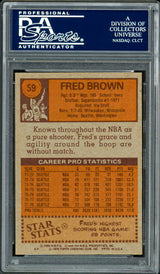Downtown Fred Brown Autographed 1978-79 Topps Card #59 Seattle Supersonics PSA/DNA #83920454