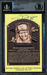 Frank Thomas Autographed Hall of Fame HOF Plaque Postcard Chicago White Sox Beckett BAS #18281583