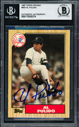 Al Pulido Autographed 1987 Topps Tiffany Card #642 New York Yankees Beckett BAS #17835374