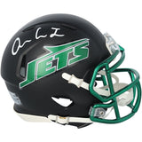 Omar Cooper Jr. Autographed New York Jets Black 2024 Alternate Speed Mini Helmet Fanatics
