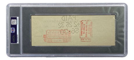 Orville Wright Signed Slabbed Bank Check PSA/DNA 85200381 - Sports Integrity