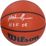 Hakeem Olajuwon Autographed/Inscribed "HOF 08" Wilson Authentic Series NBA Indoor/Outdoor Basketball LE 4/10 Fanatics