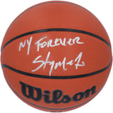 Carmelo Anthony Autographed/Inscribed "NY FOREVER" Wilson Authentic Series NBA Indoor/Outdoor Basketball Fanatics