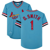 Ozzie Smith Signed St. Louis Cardinals Light Blue M&N Authentic Jersey