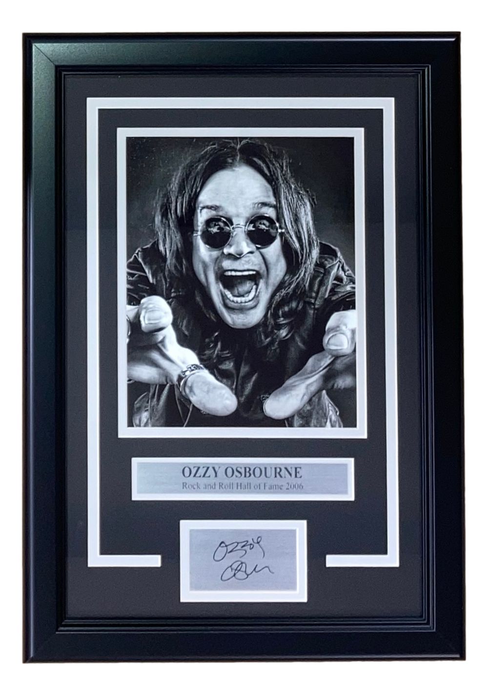 Ozzy Osbourne Framed 8x10 Photo w/ Laser Engraved Signature