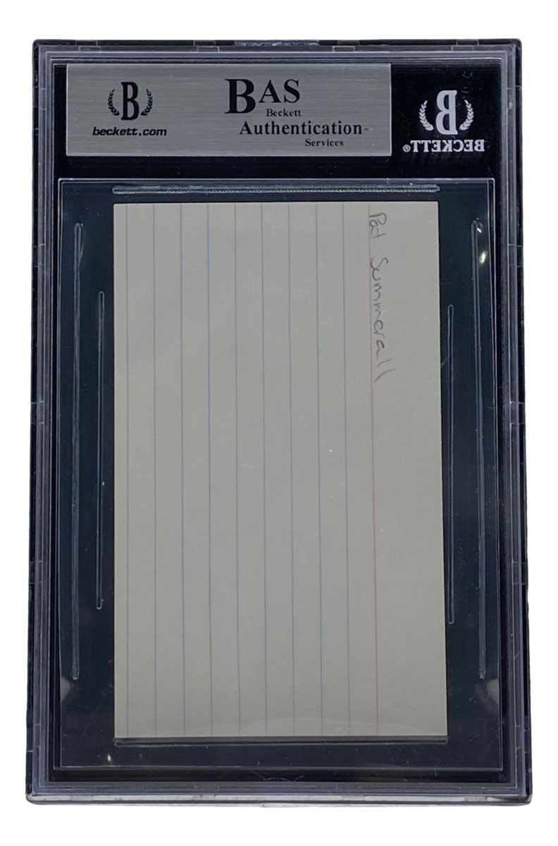 Pat Summerall Chicago Cardinals Signed Slabbed Index Card BAS 00012634281 - Sports Integrity