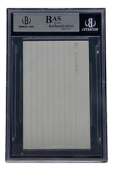 Pat Summerall Chicago Cardinals Signed Slabbed Index Card BAS 00012634281 - Sports Integrity