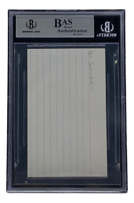 Pat Summerall Chicago Cardinals Signed Slabbed Index Card BAS 00012634281 - Sports Integrity