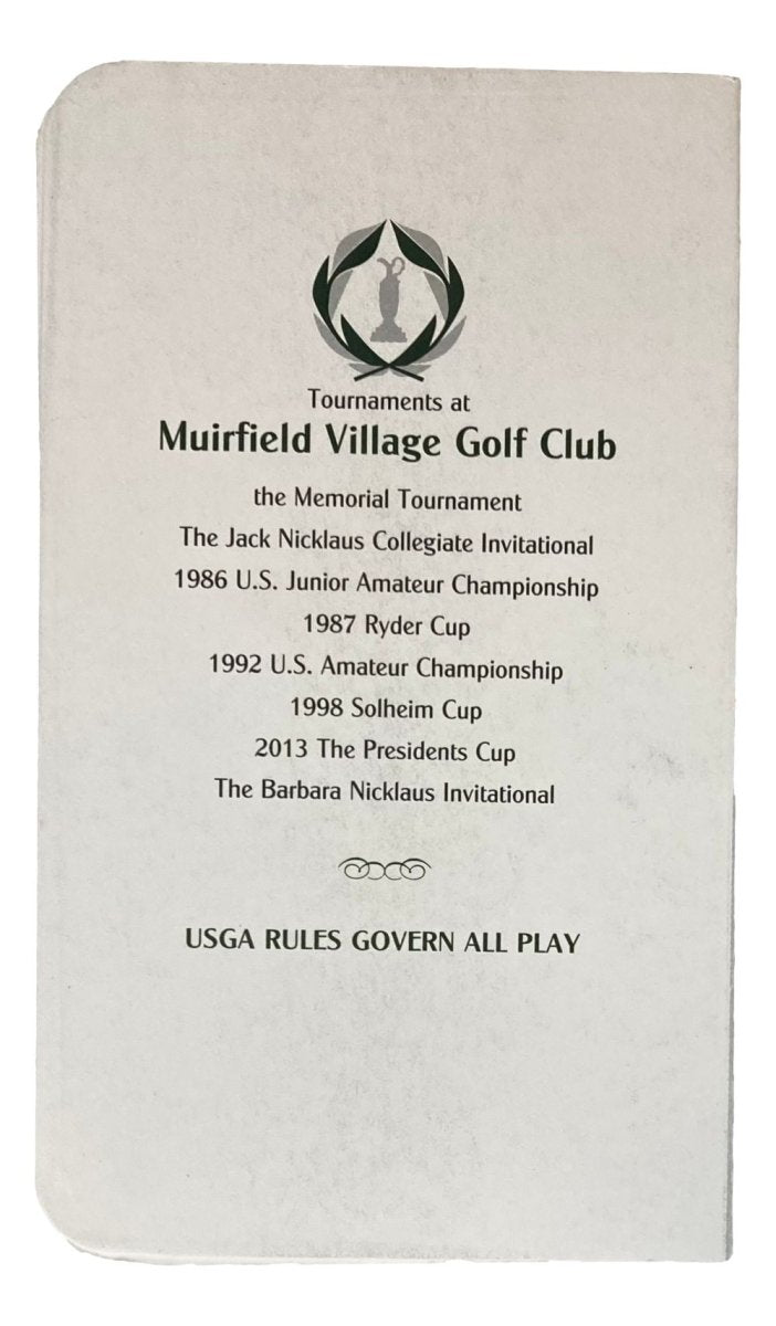 Patrick Cantlay Signed Muirfield Village Golf Club Scorecard JSA - Sports Integrity