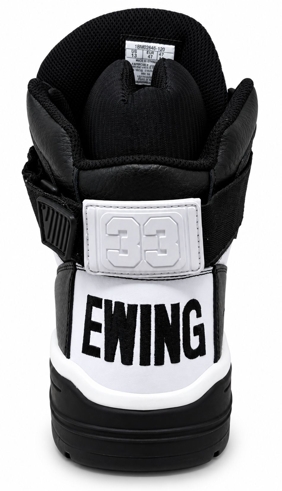 Patrick Ewing Signed Black/White Left Ewing Athletics HI OG Shoe BAS