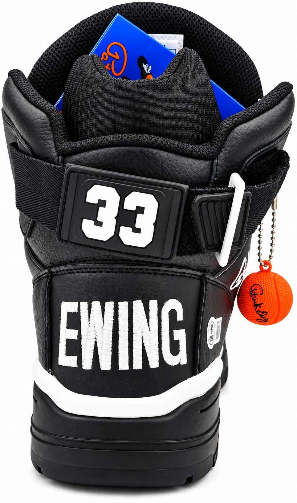 Patrick Ewing Signed Black Right Ewing Athletics HI Vintage Shoe BAS