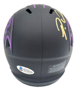 Patrick Queen Signed Baltimore Ravens Eclipse Mini Speed Helmet BAS