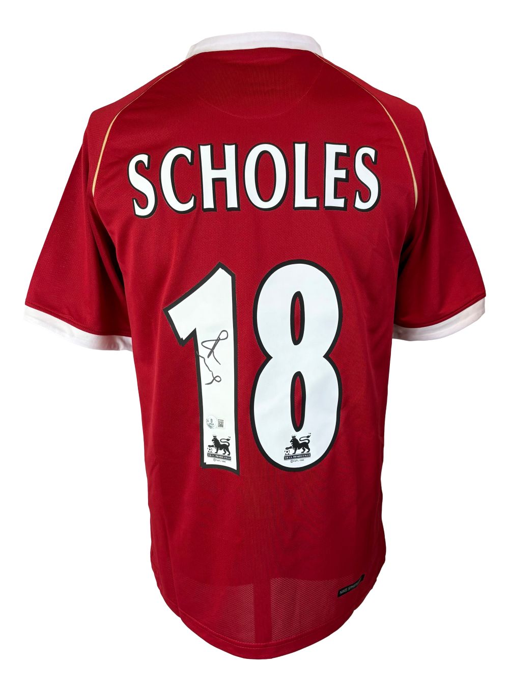 Paul Scholes Signed Manchester United Nike Soccer Jersey BAS