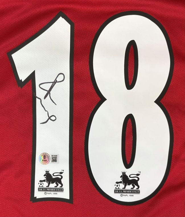 Paul Scholes Signed Manchester United Nike Soccer Jersey BAS