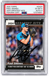 2025 Topps Greatest Hits #GH24 Paul Skenes Trading Card PSA Good 6 Auto 9