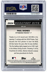 2025 Topps Greatest Hits #GH24 Paul Skenes Trading Card PSA Good 6 Auto 9