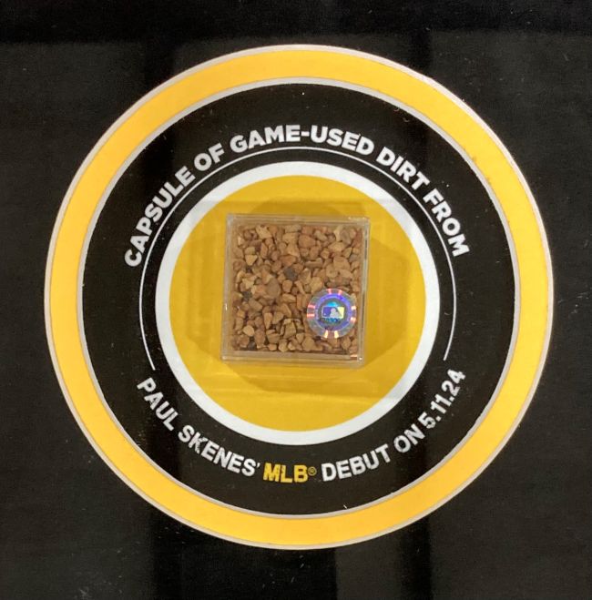 Paul Skenes Framed Pittsburgh Pirates MLB Debut Collage w/ Game Used Dirt