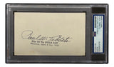 Paul Tibbets WWII Enola Gay Pilot Signed 3x5 Index Card PSA/DNA
