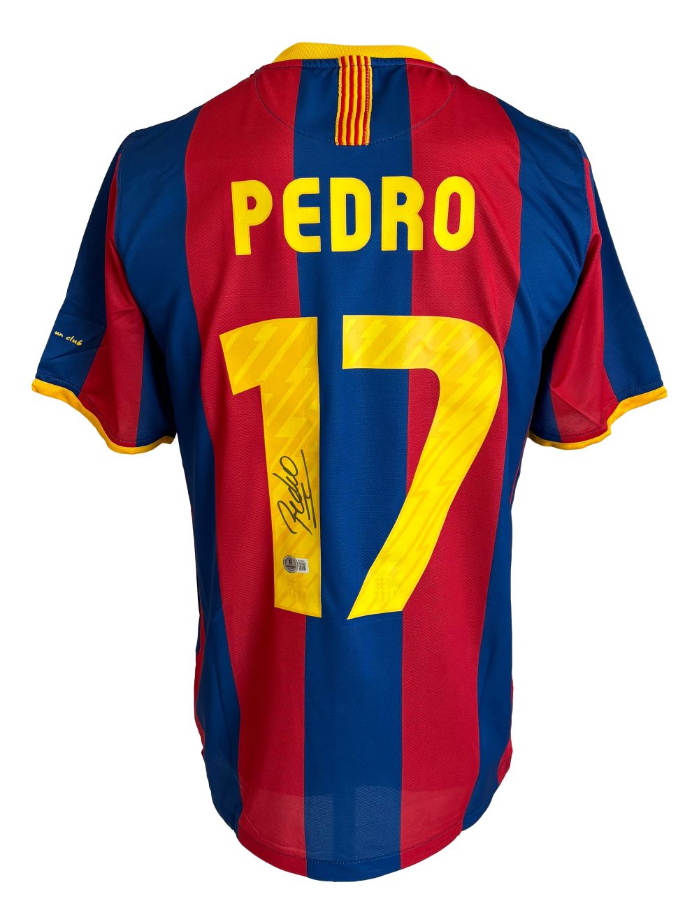 Pedro Signed Barcelona Nike Soccer Jersey BAS