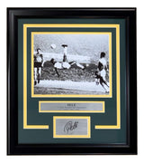 Pele Framed 8x10 Brazil Bicycle Kick Photo w/ Laser Engraved Signature