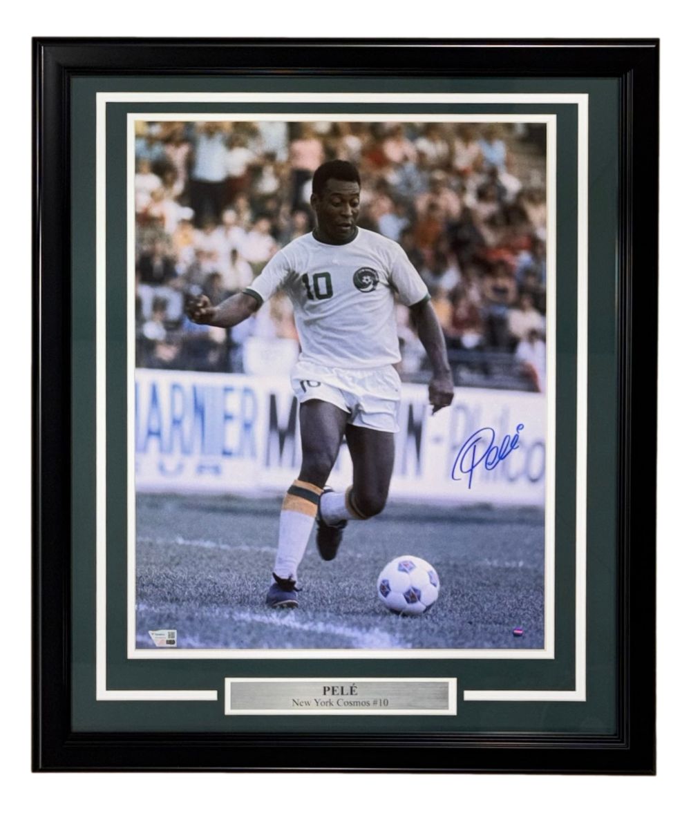 Pele Signed Framed 16x20 New York Cosmos Photo Fanatics