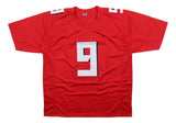 Michael Penix Jr Atlanta Signed Red Football Jersey JSA
