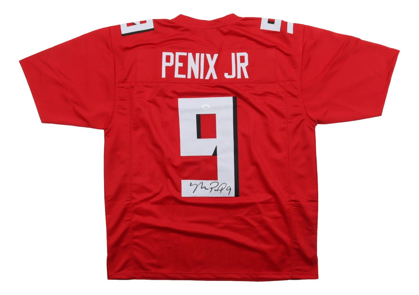 Michael Penix Jr Atlanta Signed Red Football Jersey JSA