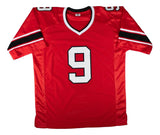 Michael Penix Jr Atlanta Signed Throwback Red Football Jersey JSA QR