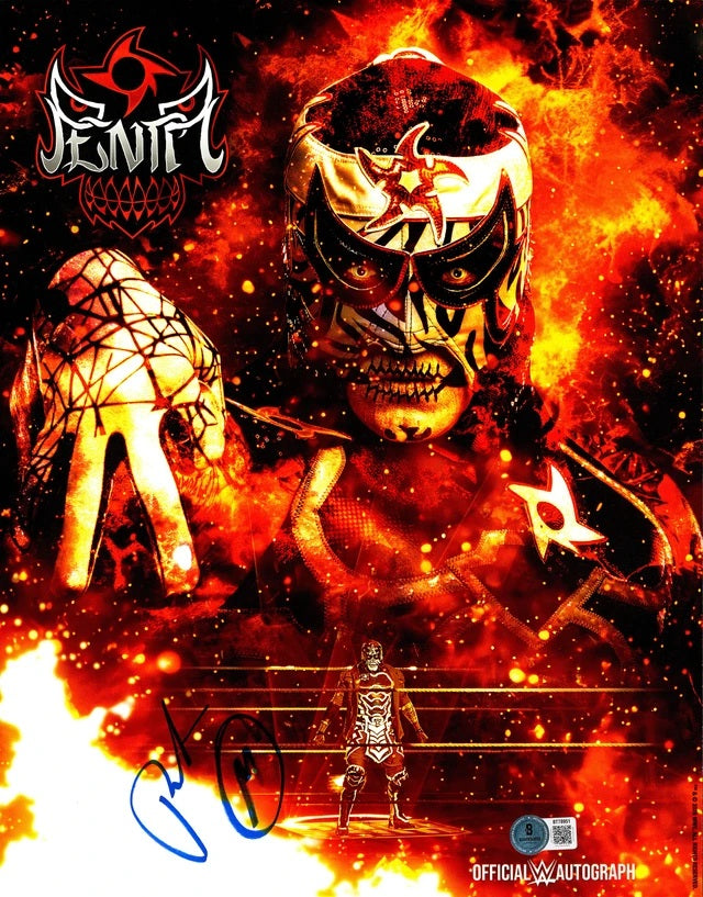 Penta Signed 11x14 WWE Fire Collage Photo BAS