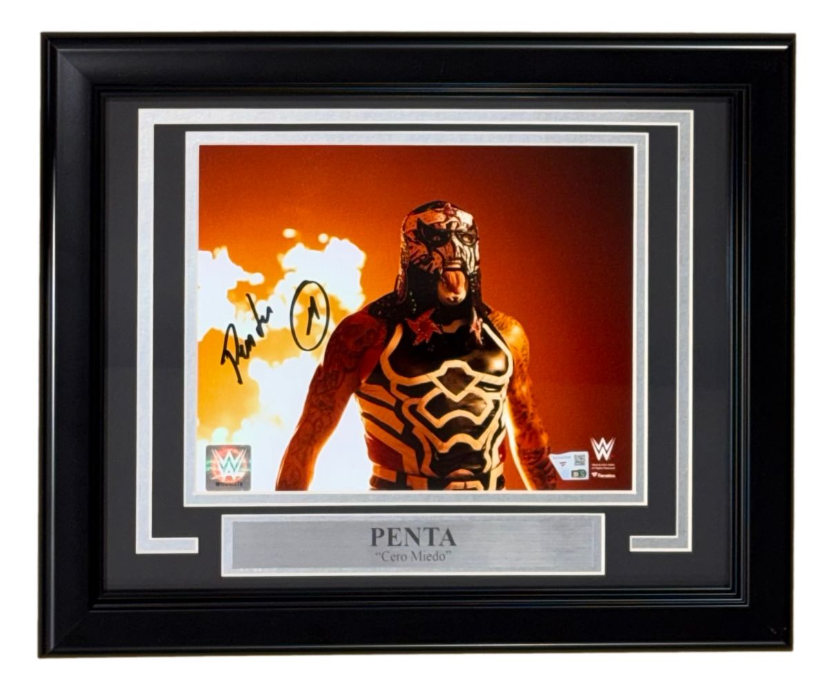 Penta Signed Framed 8x10 WWE Fire Entrance Photo Fanatics