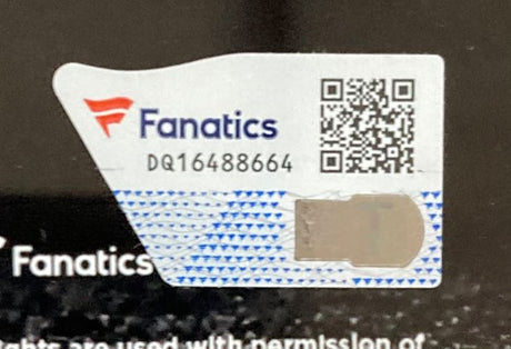 This Pete Alonso Signed Framed 11x14 New York Mets Photo by Sports Integrity features a Fanatics authentication sticker with QR code, unique ID DQ16488664, and a silver scratch-off panel on black.