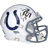 Peyton Manning Autographed Indianapolis Colts 2004-19 Throwback Logo Speed Mini Helmet Fanatics