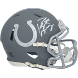 Peyton Manning Autographed Indianapolis Colts Slate Speed Mini Helmet Fanatics
