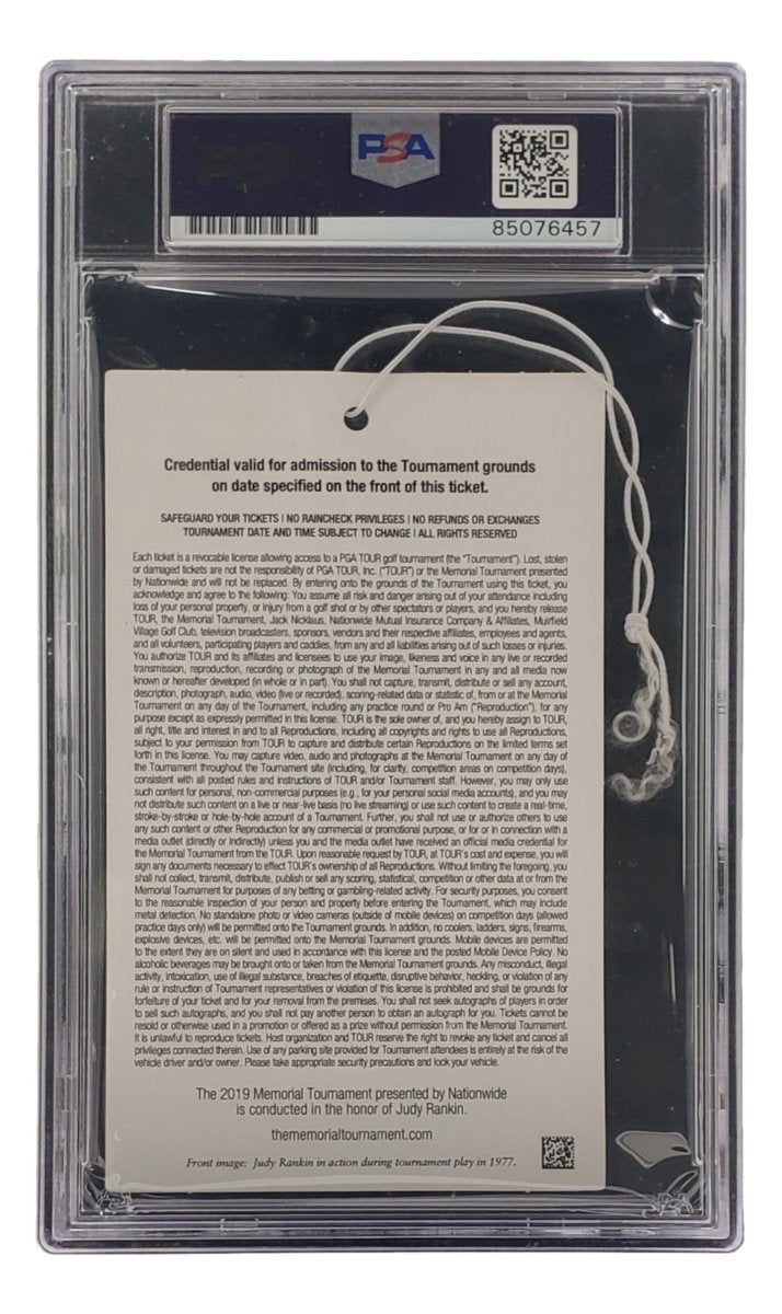 Phil Mickelson Signed Slabbed 2019 Memorial Tournament Ticket PSA/DNA 85076457 - Sports Integrity