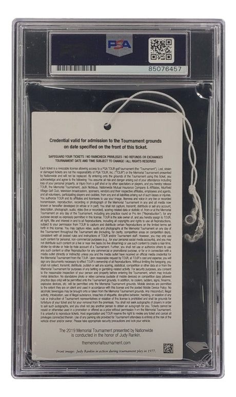 Phil Mickelson Signed Slabbed 2019 Memorial Tournament Ticket PSA/DNA 85076457 - Sports Integrity