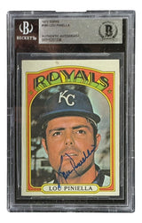 Lou Piniella Signed 1972 Topps #580 Kansas City Royals Trading Card BAS