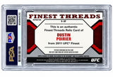 Dustin Poirier Signed 2011 Topps Finest Threads MMA #R-DP Rookie Card 2 PSA/DNA