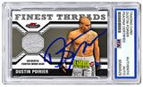 Dustin Poirier Signed 2011 Topps Finest Threads MMA #R-DP Rookie Card PSA/DNA