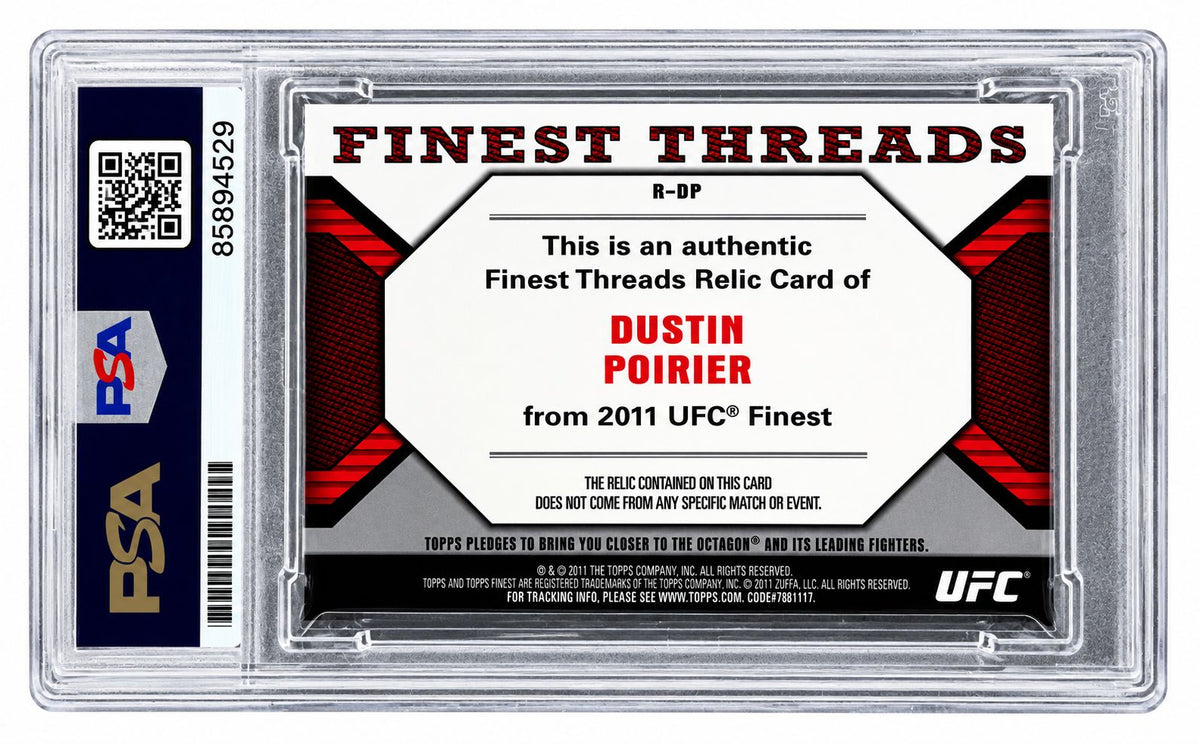 Dustin Poirier Signed 2011 Topps Finest Threads MMA #R-DP Rookie Card PSA/DNA